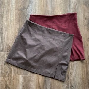 Abbeline Suede Mini Skirts Size M